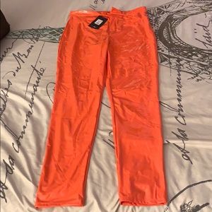 Orange Vinyl Pants 🍊